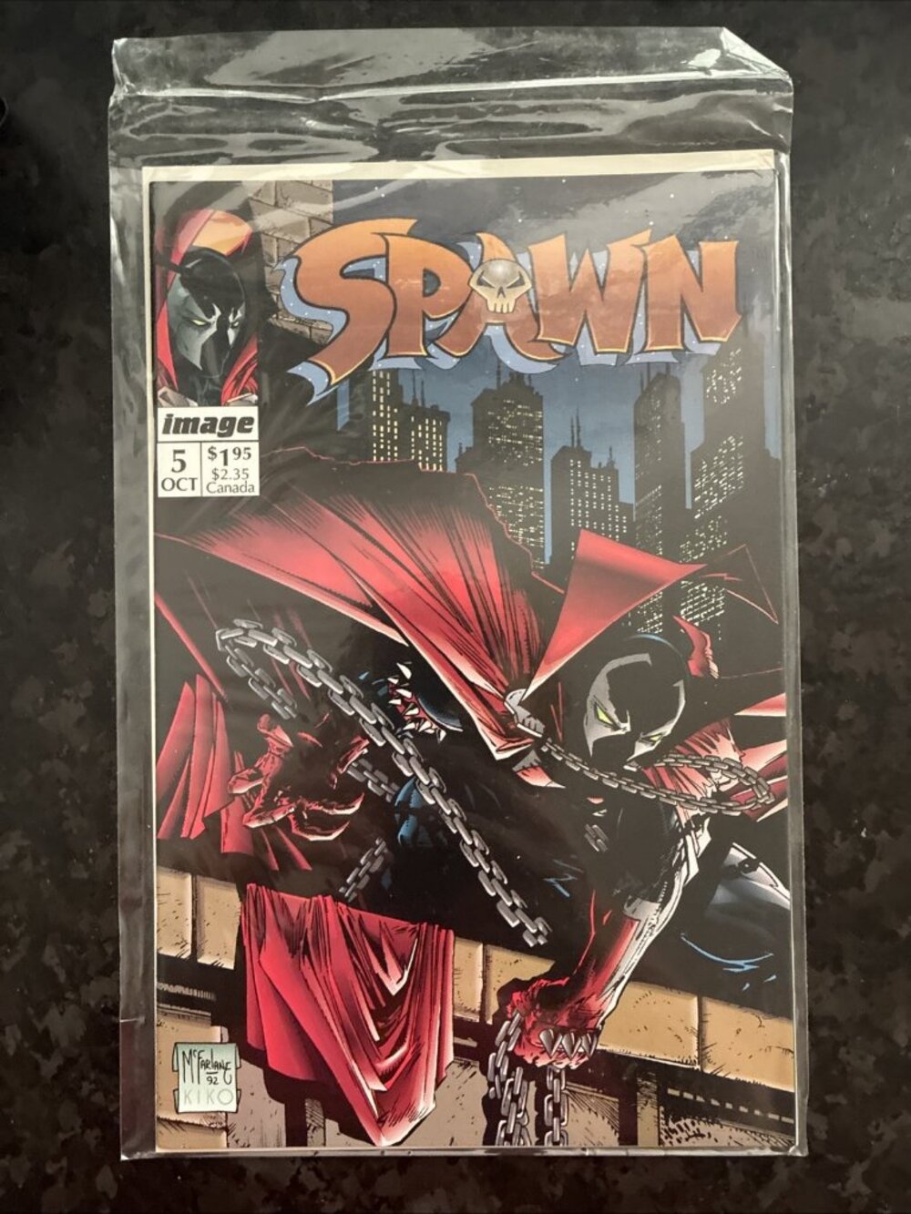 VIntage SPAWN # 5, EXCLUSIVE BY TODD McFARLANE IMAGE COMICS